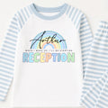 BACK TO SCHOOL - RAINBOW BLUE STRIPE PJYAMAS