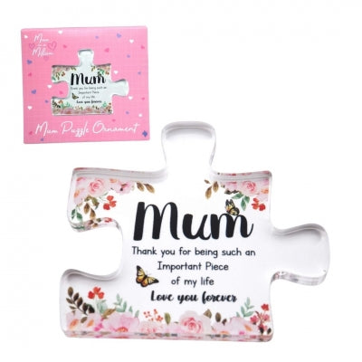 Mum Puzzle Piece Plaque