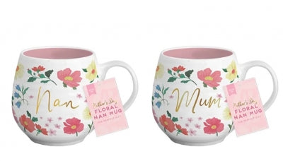 "Nan" or "Mum" Floral Mug
