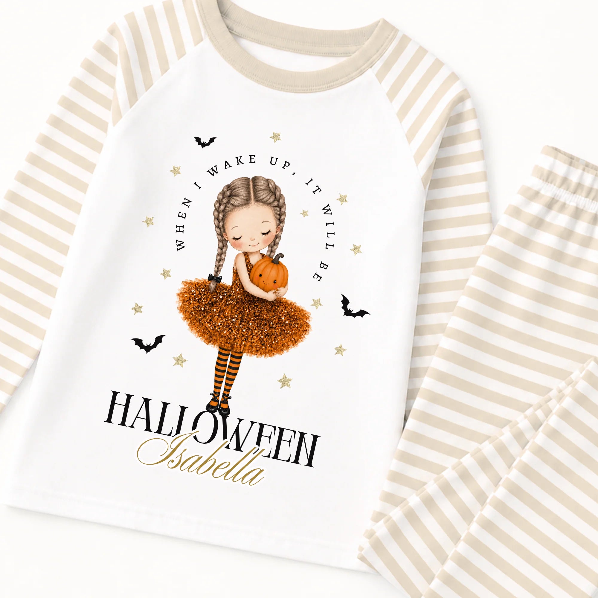 WHEN I WAKE UP - ORANGE TUTU GIRL PJS