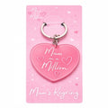 "Mum in a million" heart keyring