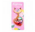 "Mum in a million" heart keyring