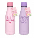 "Best Mum" or "Mother like no other" metal water bottle
