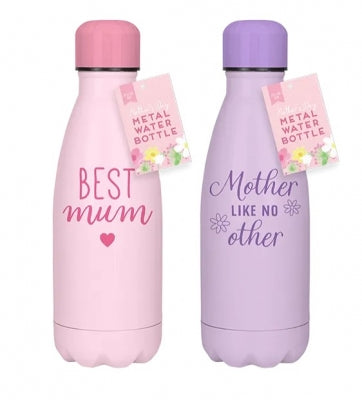 "Best Mum" or "Mother like no other" metal water bottle